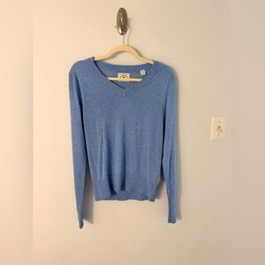 Scotch & Soda Light Blue V-Neck Sweater